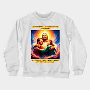 "You shall love the Lord your God with all your heart, soul, and mind" - Jesus Crewneck Sweatshirt